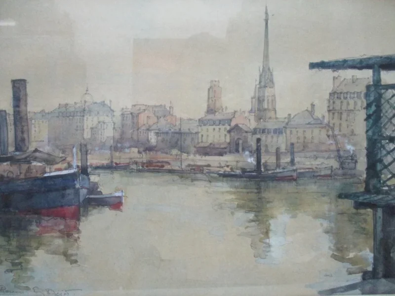 1867-Eugène Béjot - Le Quaui de Paris Rouen